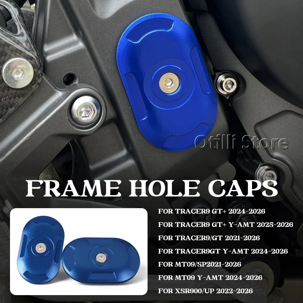 

2022-2026 CNC Frame Hole Cover Caps Plug Decorative Frame Cap Motorcycle For Yamaha Tracer 9 GT Tracer9 MT09 MT-09 SP XSR 900
