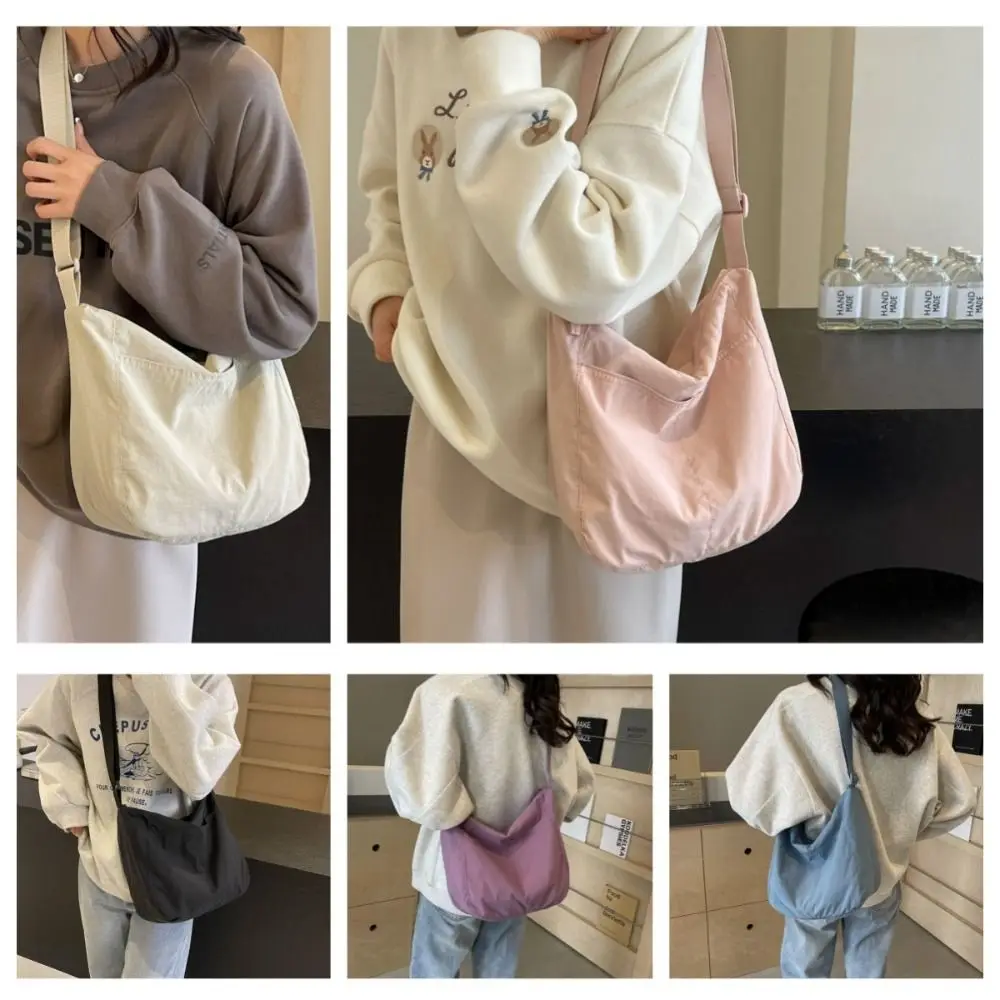 

Fashionable Portable Crossbody Bags Fashionable Solid Color Solid Color Bags Nylon Material Simple Design Nylon Bags Daily Use