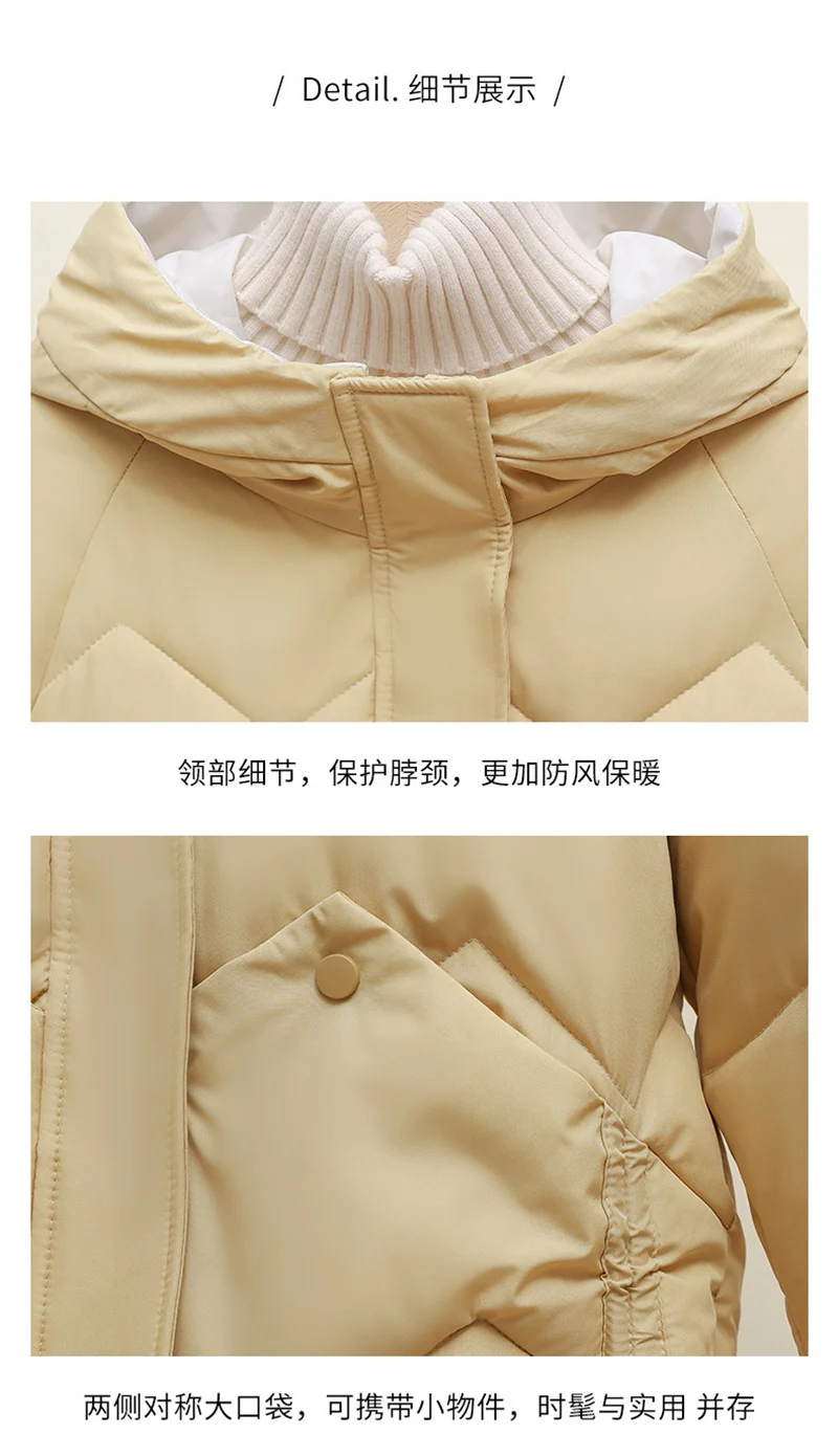 Down Padded Jacket Female 2022 New Women's Short Cotton Coat Women's Korean Version of the Warm Jacket Loose Cotton Jacket Tide