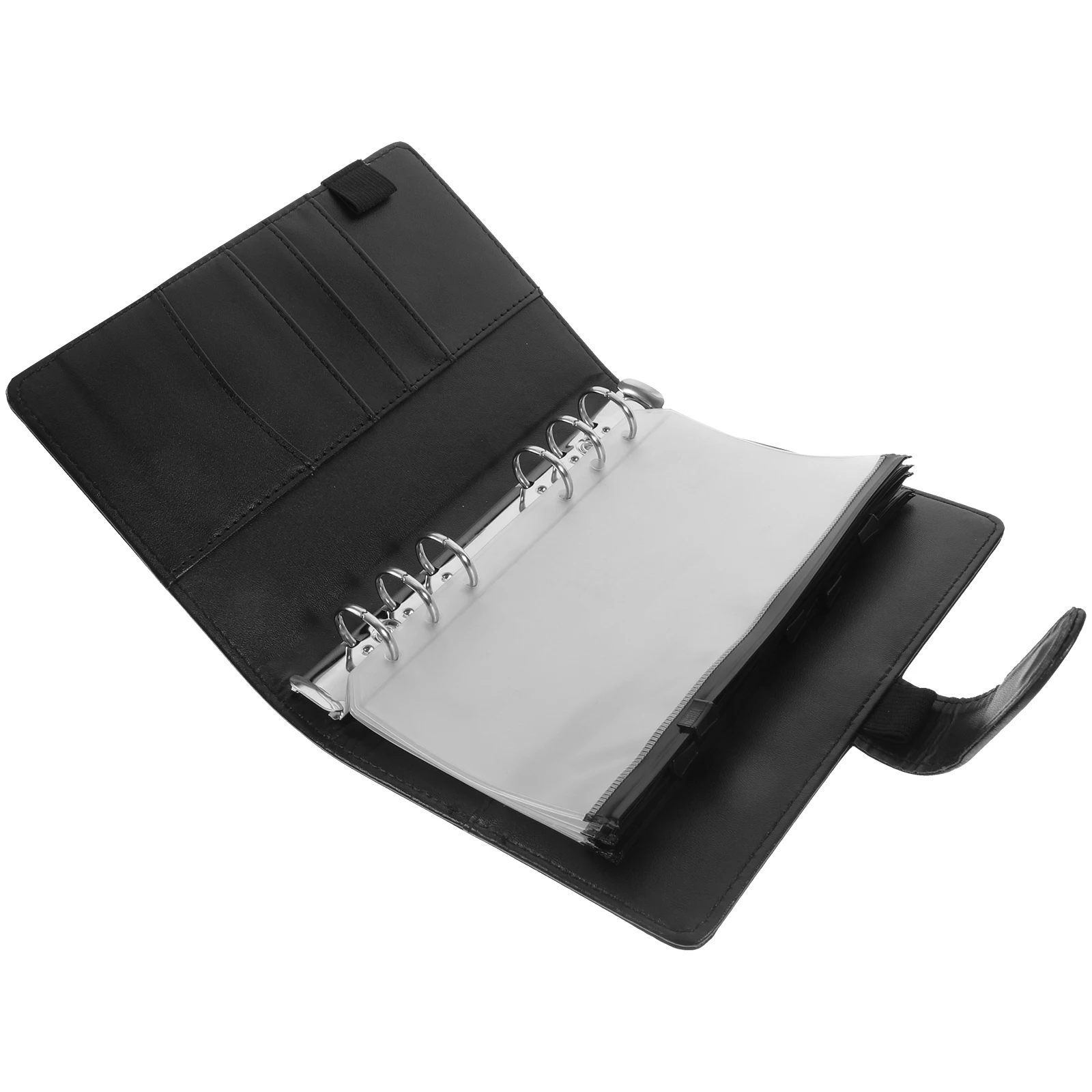 

1 Leaf PU Plan Notepad Pocket Expense Tracker Cash Pockets Binder For Diy Money Binder Budget Notepad