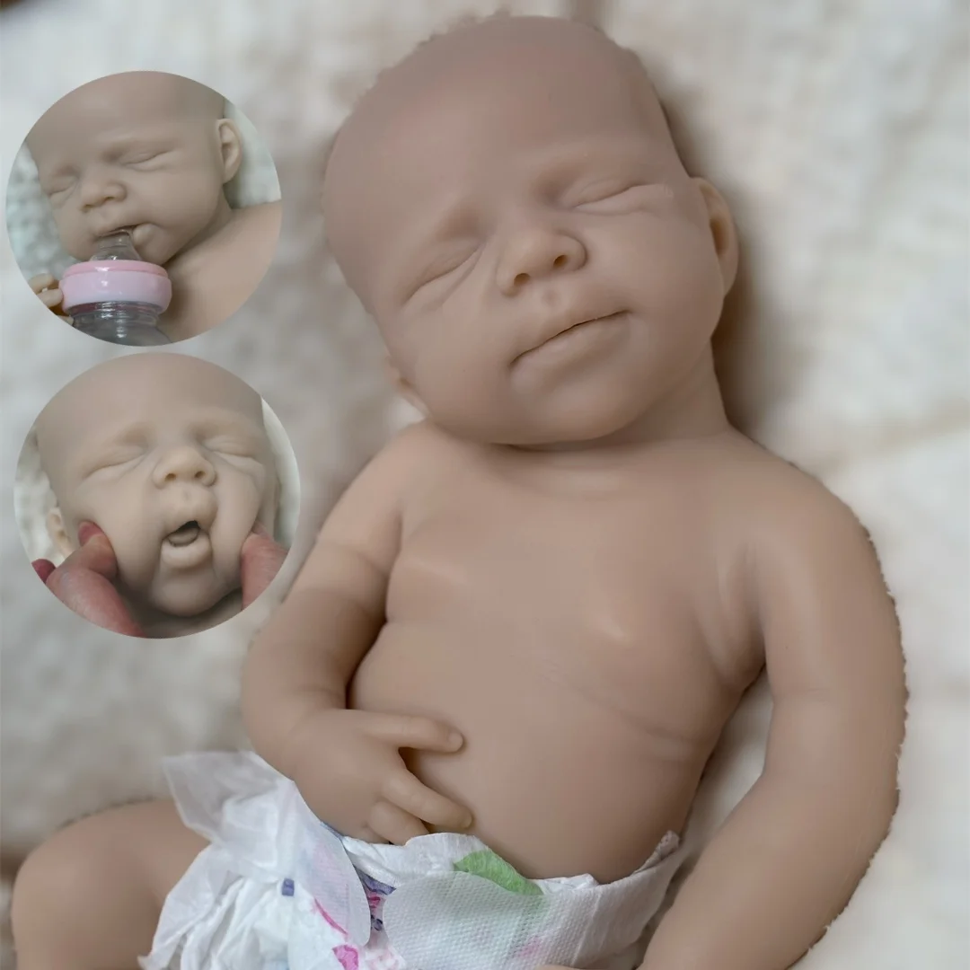 18-calowa lalka Pascale Can Open Mouth bebe reborn de silicona Girl Doll z wziętymi włosami Zmywalna lalka Reborn Realistyczna lalka