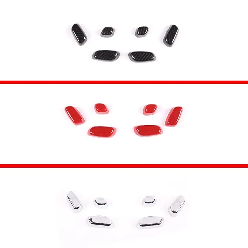 ABS 3 Style for Chevrolet Corvette C7 2014-2019 Car Seat Adjustment Button Switch Cover Trims Stickers Auto Interior accessories