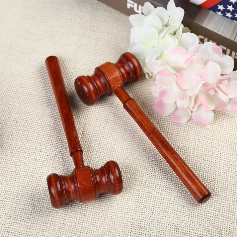 Wooden Hammer, French Mallet, Solid Wood Mallet, Auction  Judge  Trial  Lotus Children's Toys