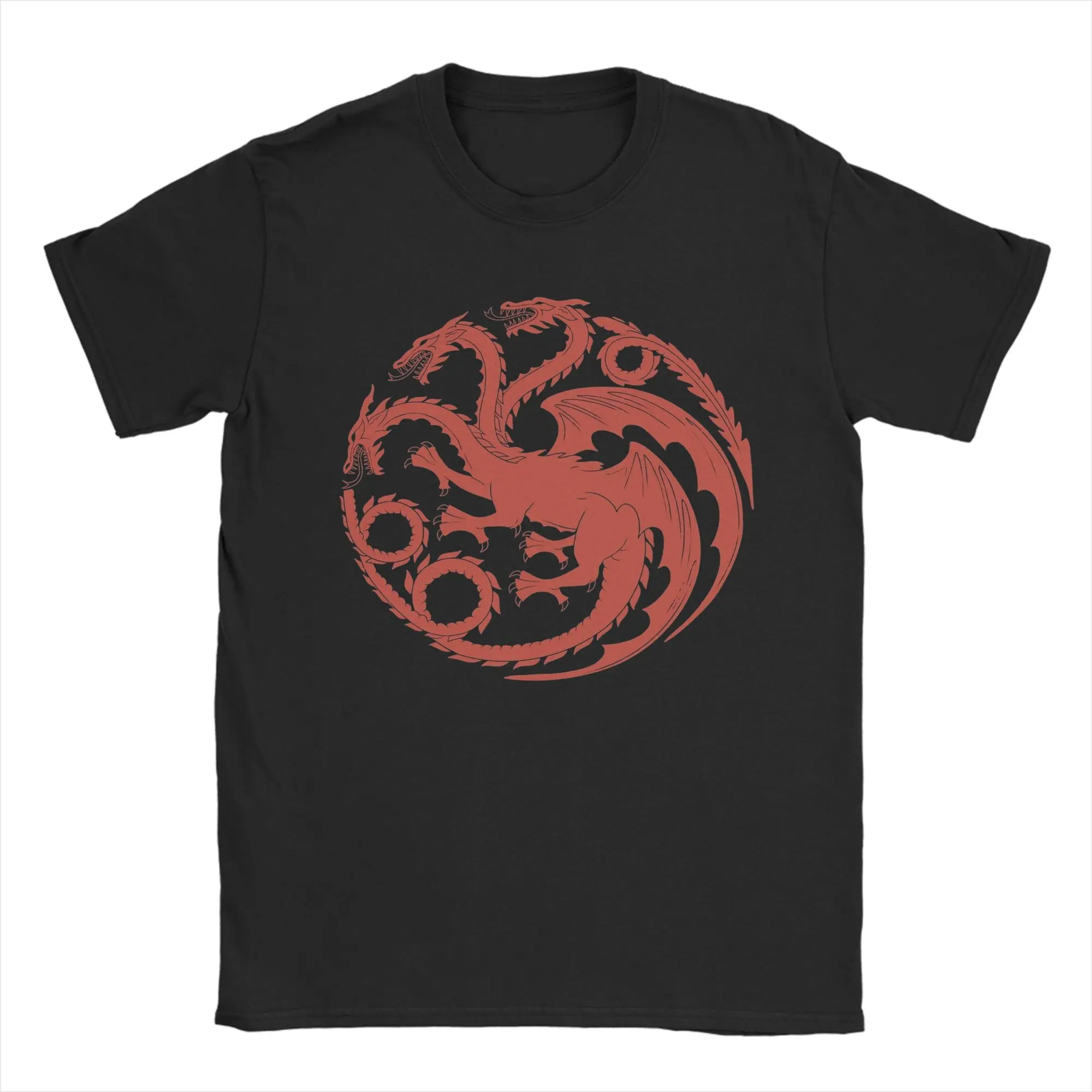 Men's House of TARGARYEN King's T Shirts  100% Cotton Tops Awesome Short Sleeve Round Collar Tee Shirt Party T-Shirt