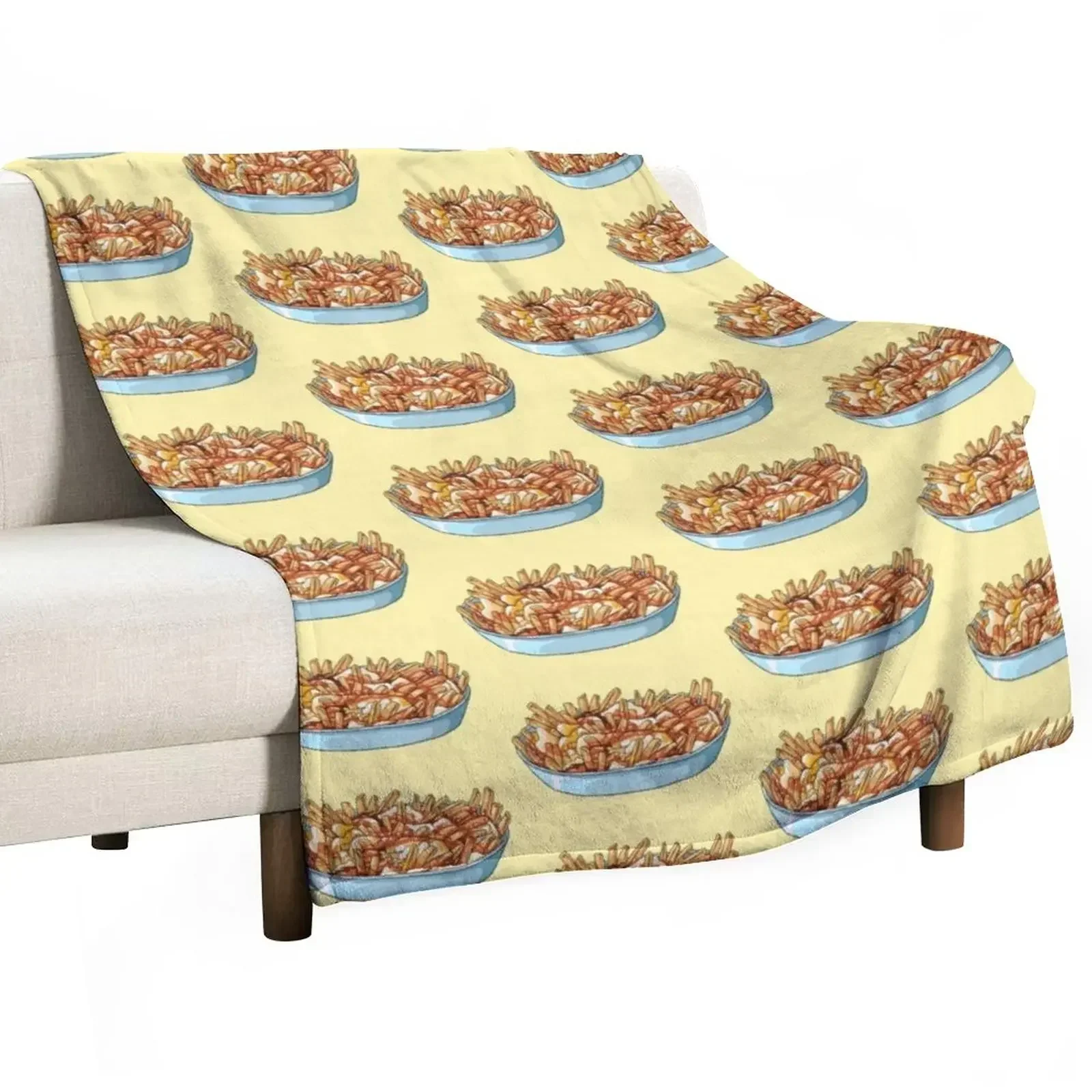 Poutine Throw Blanket Furrys valentine gift ideas Blankets