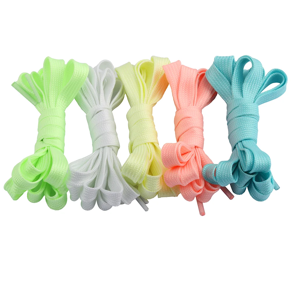 Luminous Shoelaces Athletic Sport Flat Canvas Shoe Laces Glow In The Dark Night Color Fluorescent Shoelace Shoe Accessories