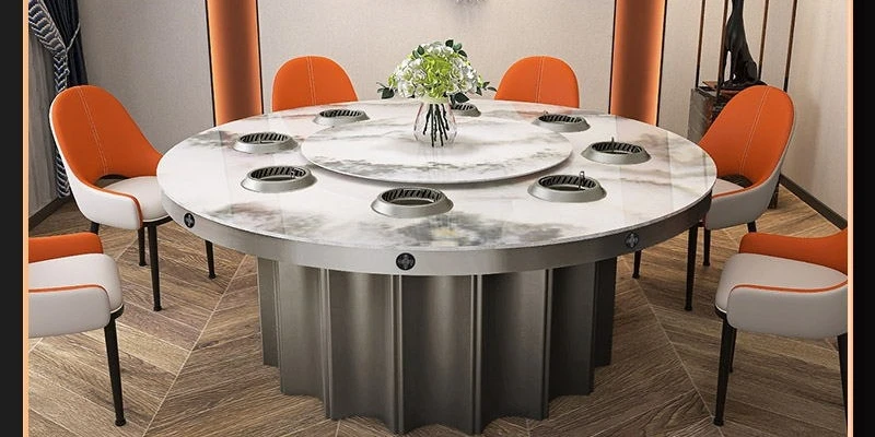 Induction Cooker Big Round Table 1.3-5 Hotel Clubhouse Restaurant Villa