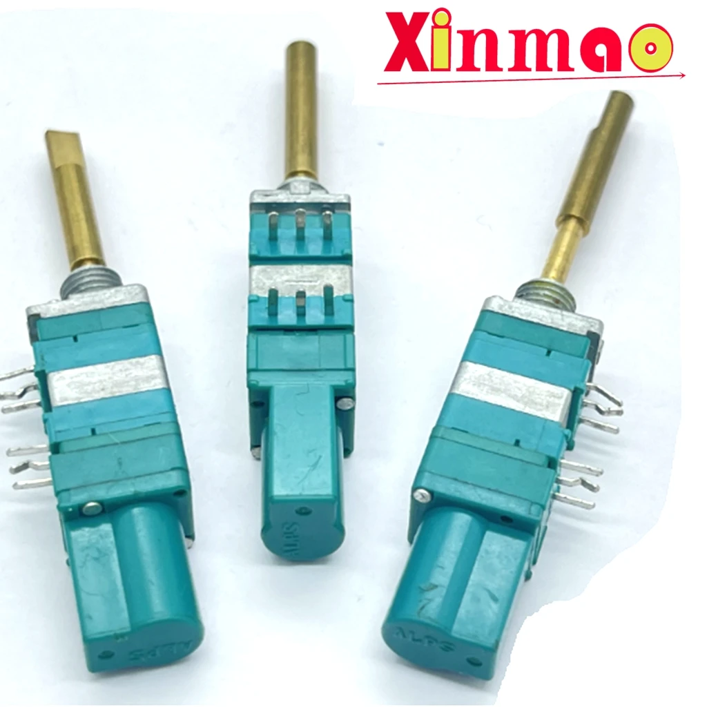 Alps RK09 precision dual potentiometer with push-pull lock 50K × 2 axis length 25mm with midpoint