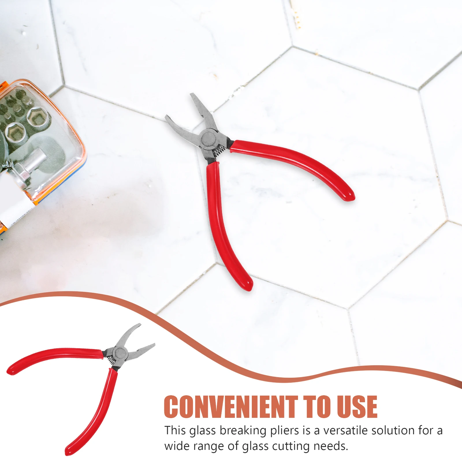 

6 Inch Steel Breaking Pliers Safe Reliable Cutting Fusion Materials Mosaics Tools Running Pliers Glass Breaker