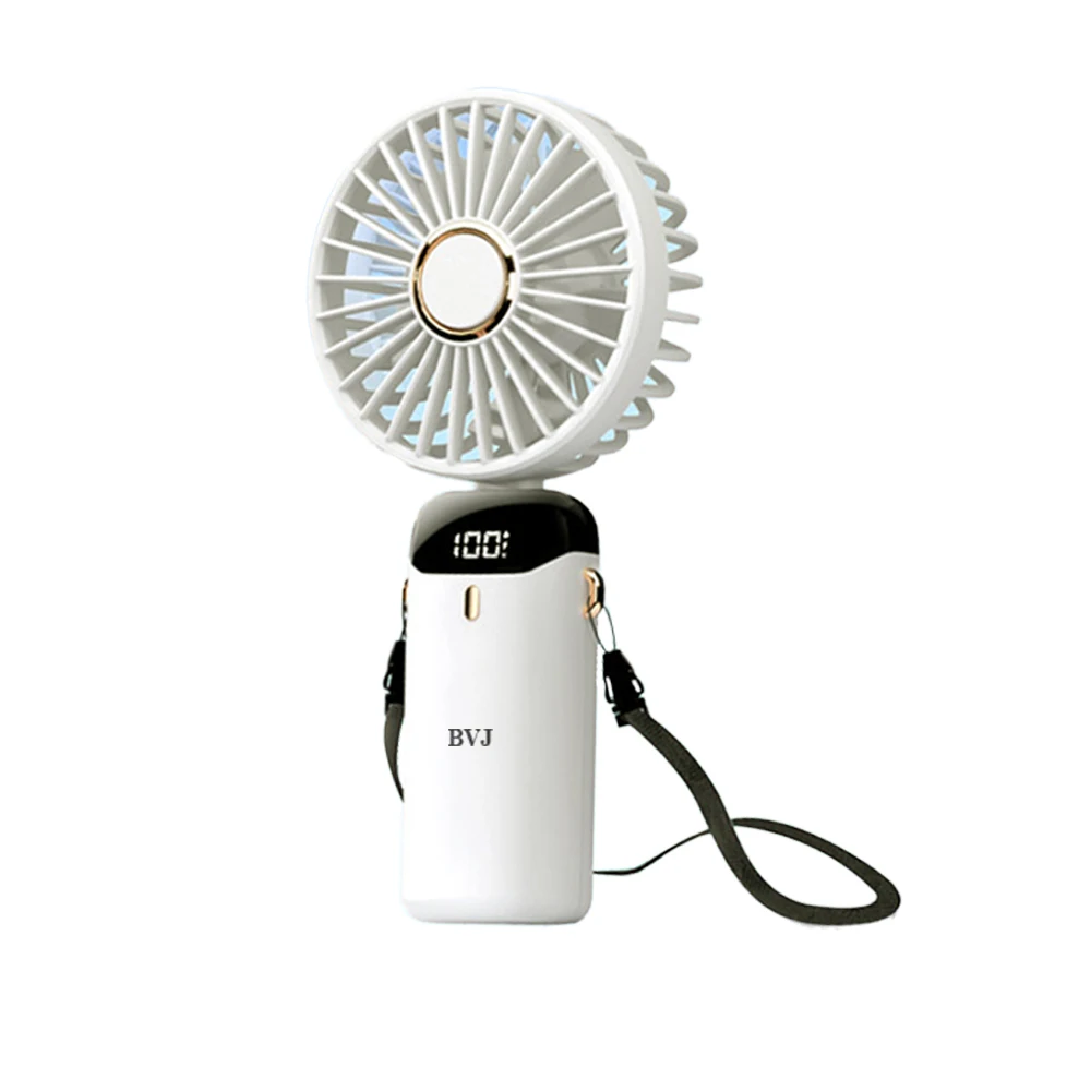 BVJ Portable electric fan,Portable Handheld Fan, 5200mAh Rechargeable Hand Fan