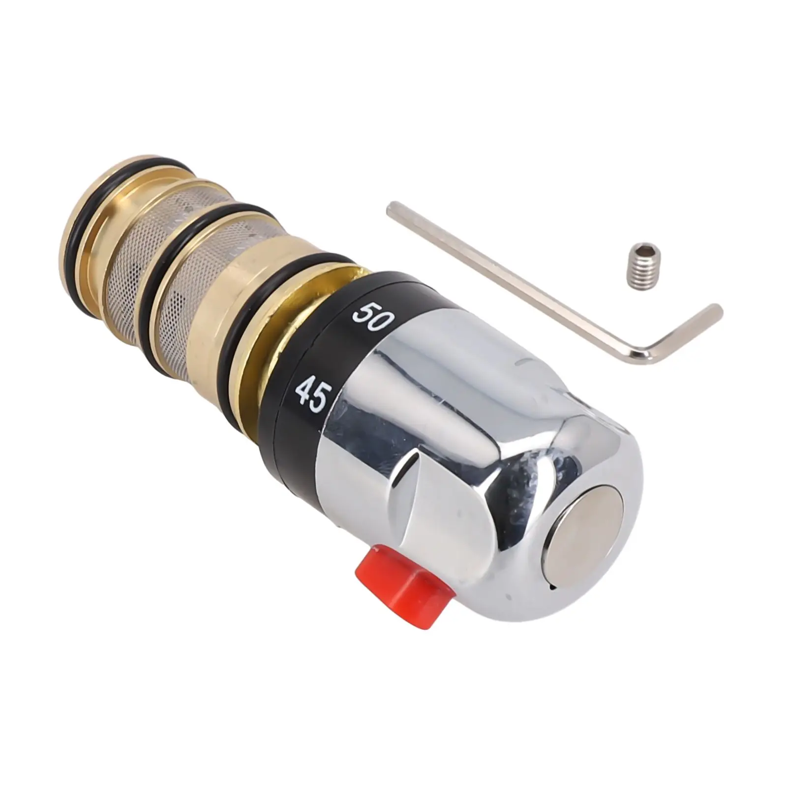 Chrome Plated Thermostatic Cartridge Replacement for Bath Shower Mixer Valves with 0.05-0.5 MPa Pressure Range