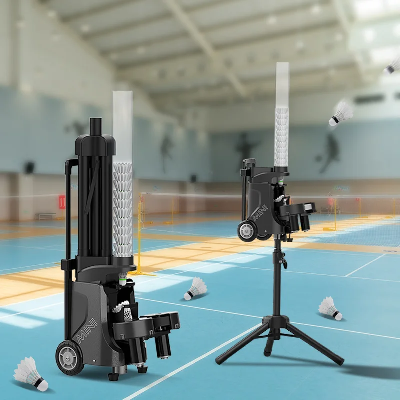 Портативная машина для подачи бадминтона, интеллектуальная машина для подачи волана для бадминтона, автоматическая машина для тренировки бадминтона с приложением