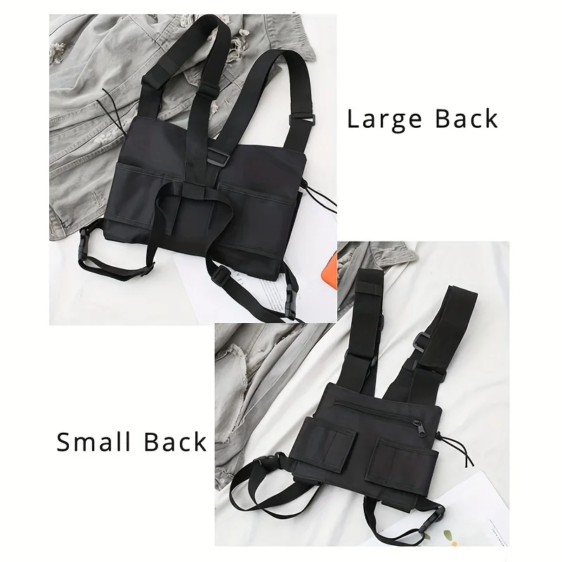 Leacat Waist Pack Nylon Adjustable Vest Hip Hop Streetwear Functional Tactical Harness Chest Rig Kanye West Chest Bag