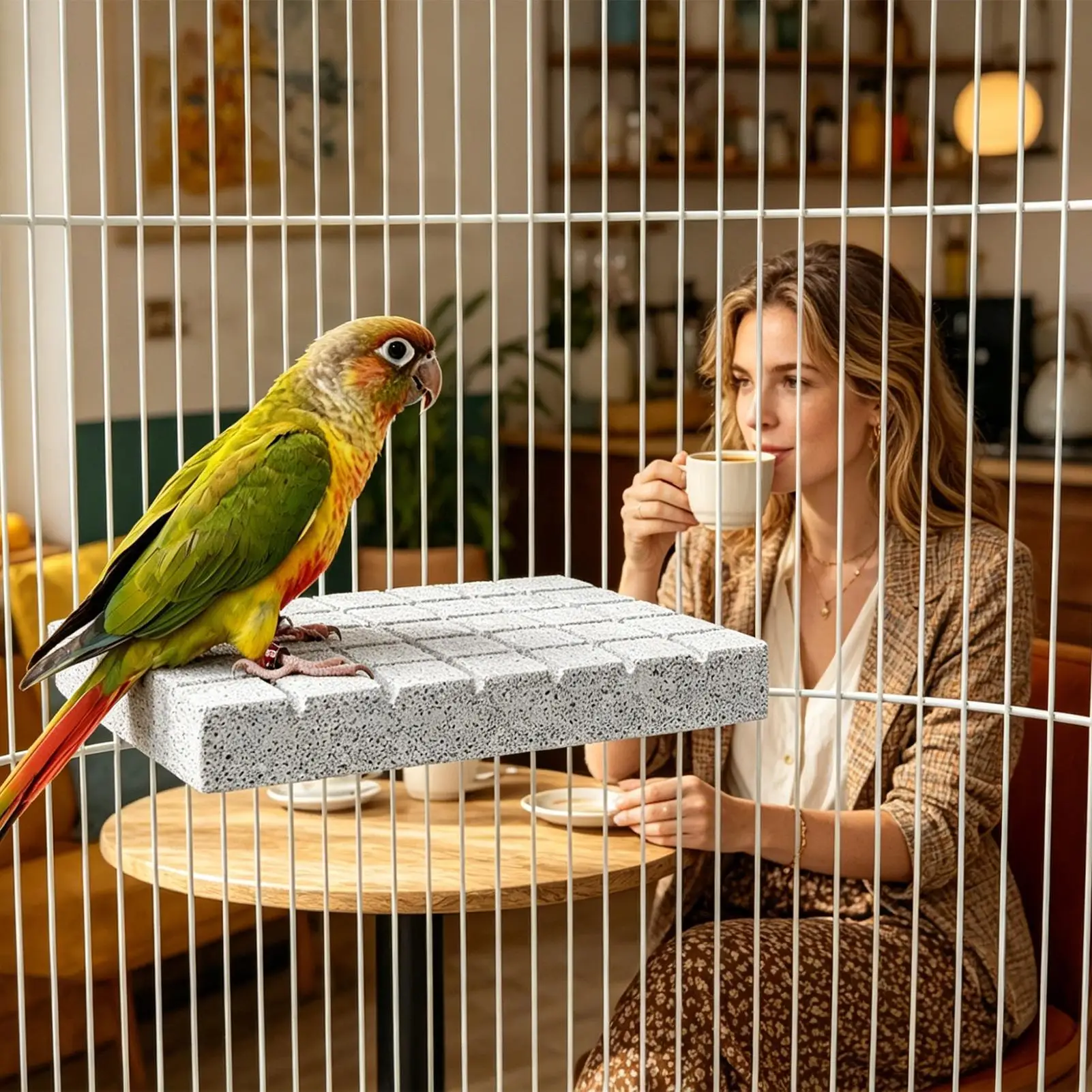 Parrot Beak Grinding Stone Volcanic Rock Cockatiel Perch Cockatiel Perch Stand For Pet Parents Animal Lovers Trainers Macaw