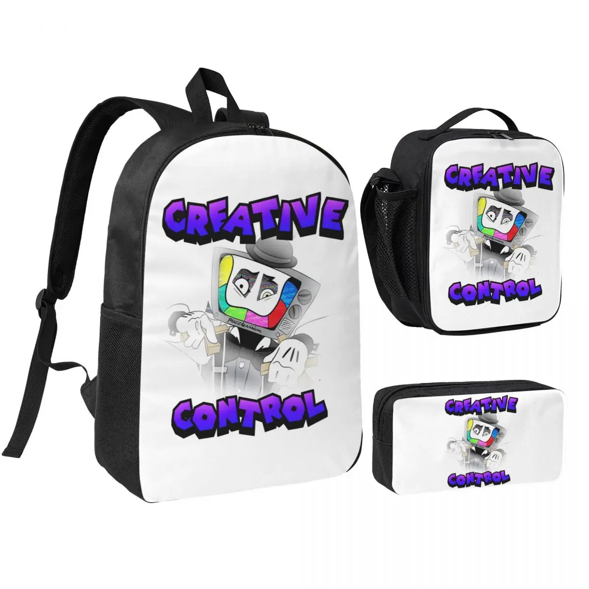

Creative Control (Mr. Puzzles) Backpack BookBag School Bag Shoulder Bags 3ps Insulated Lunch Bag Pencil Case