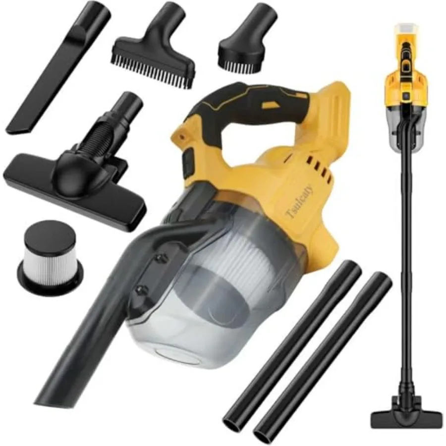 Cordless Vacuum for Dewalt 20V BatteryHandheld Vacuum Cleaner Stick Vacuum Shop Vac for Home Car Hardwood Floor Carpet with Was
