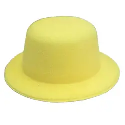 10 adet/grup Mini üst şapka Fascinator tuhafiye şapka taban katı erkek kadın bekarlığa veda partisi dans şapka DIY zanaat başlığı
