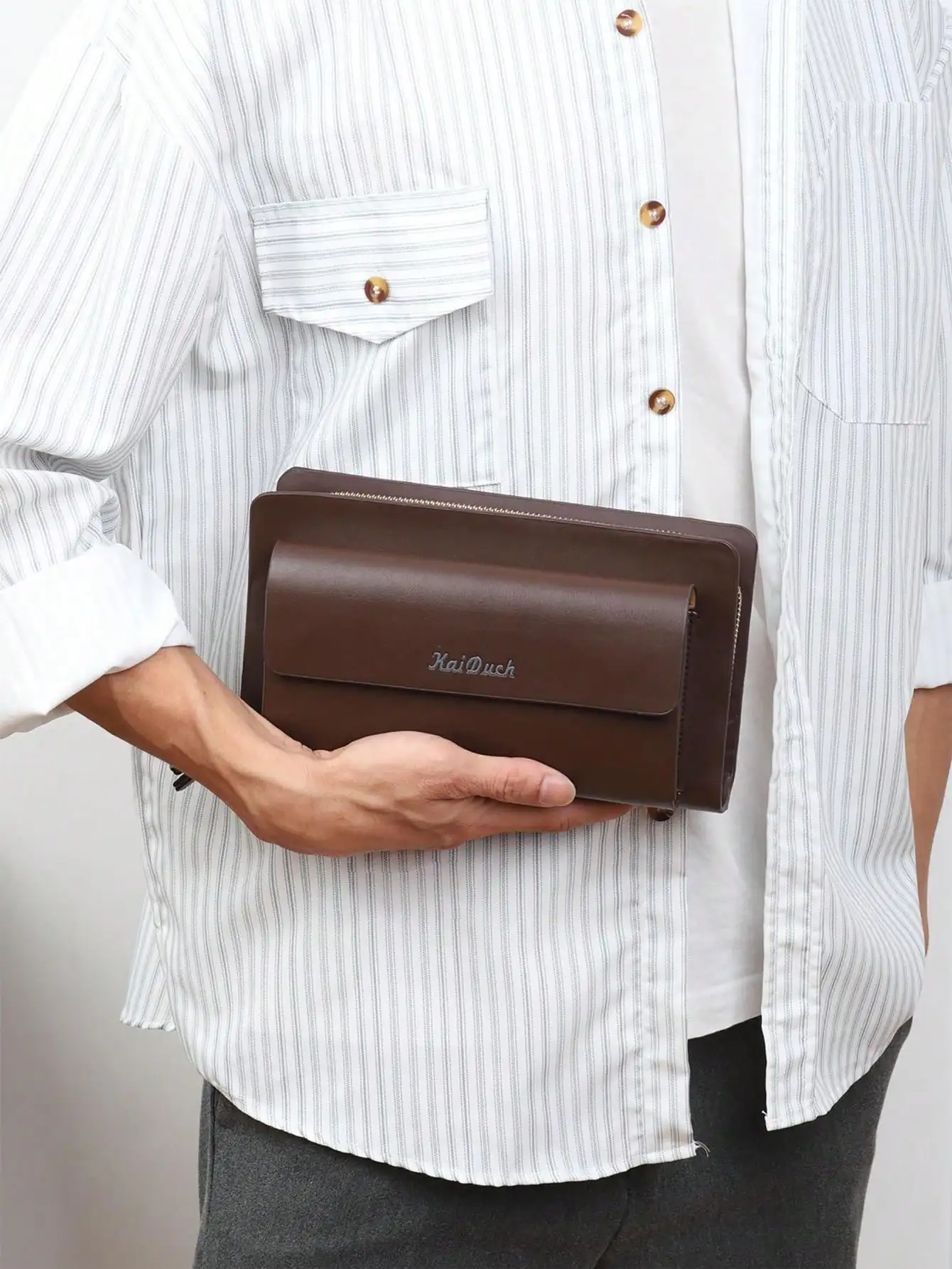 Fashion Retro Clutch Casual Large Capacity Double Zipper Handbag Cell Phone Bag Card Organizer Wallet Wallet Clutch Wristlet Bag