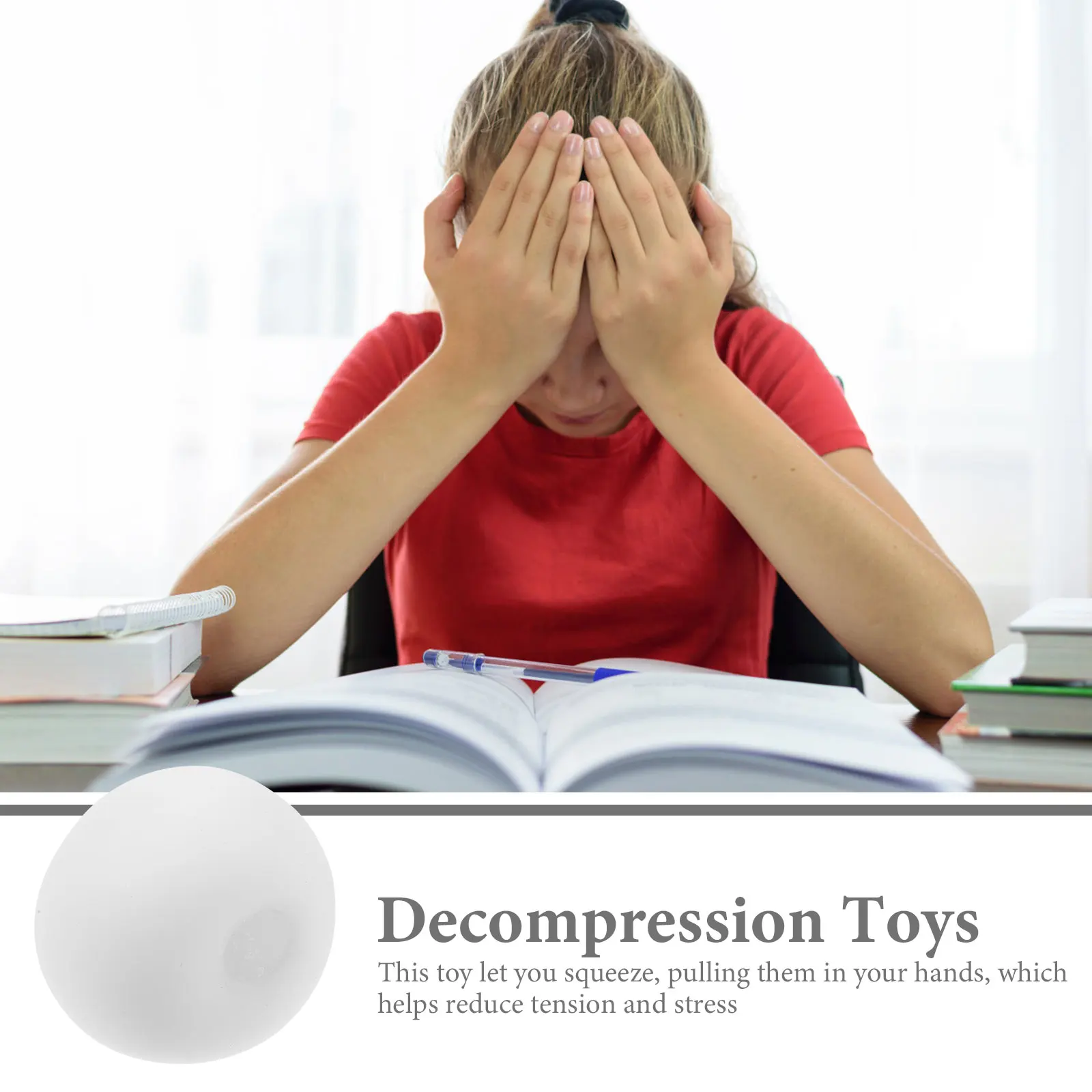 

Cute Steamed Bun Shape Slow Rebound Squeeze Decompression Stress Relief Finger Sensory Food Elastic Funny Fidget Novelty