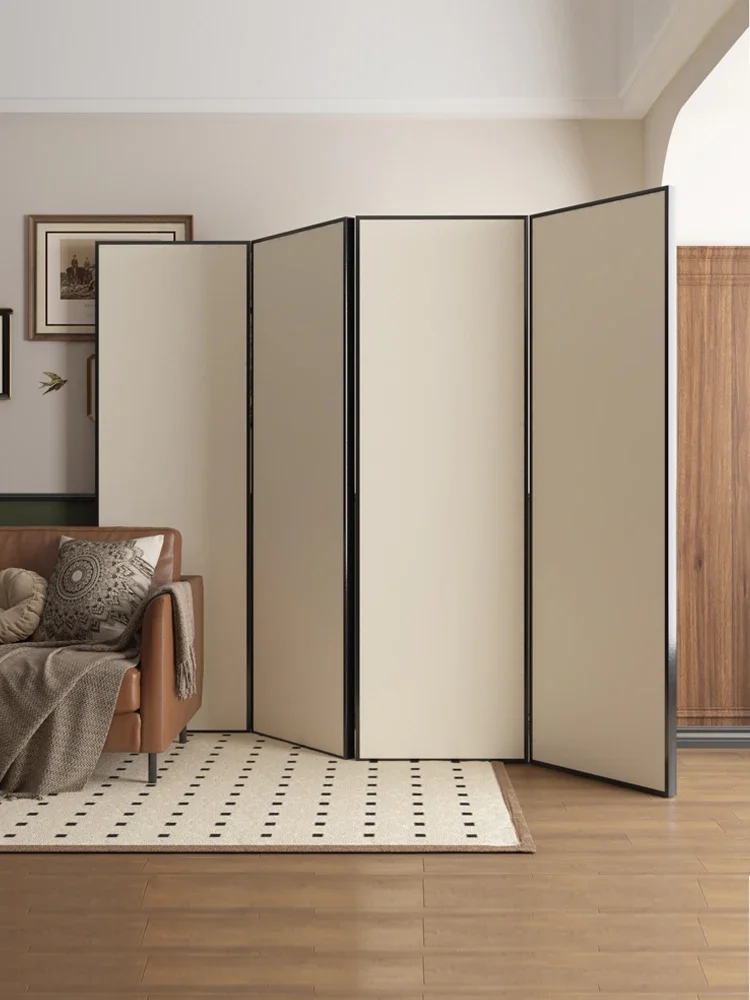 Japanese cream screen partition living room entrance entrance Nordic folding mobile office bedroom modern simplicity