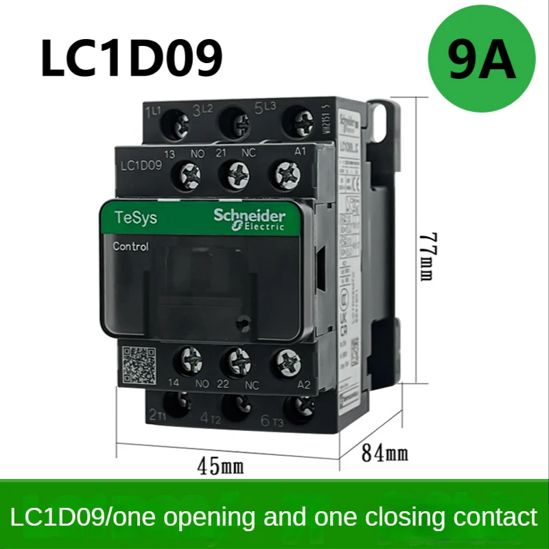 Schneider New black version  AC Three-pole contactor 3P LC1D09 LC1D12  B7C F7C Q7C M7C 24V 110V 220V 380V