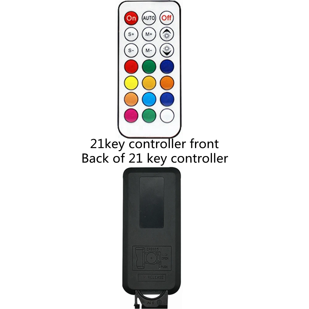 DC5-24V mini RF LED Bluetooth controller power controller, 21 key compatible with Bluetooth remote control, can be directly