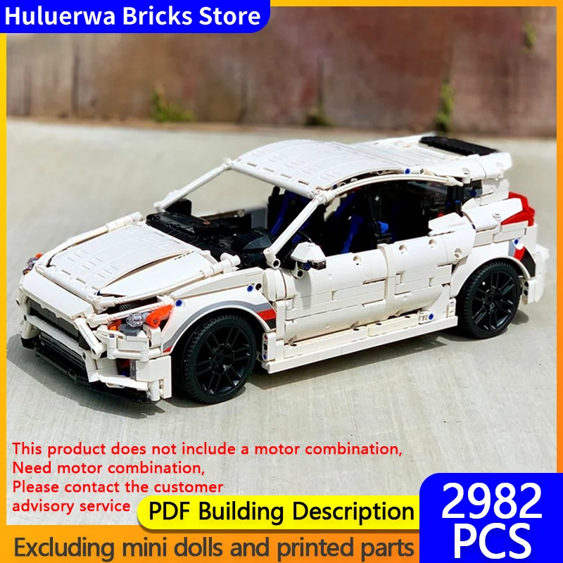 

Модель скоростного гоночного автомобиля MOC, строительные кирпичи, фокус RS MK3, компактный хэтчбек, модульная технология, подарки, праздник, сборка, детская игрушка
