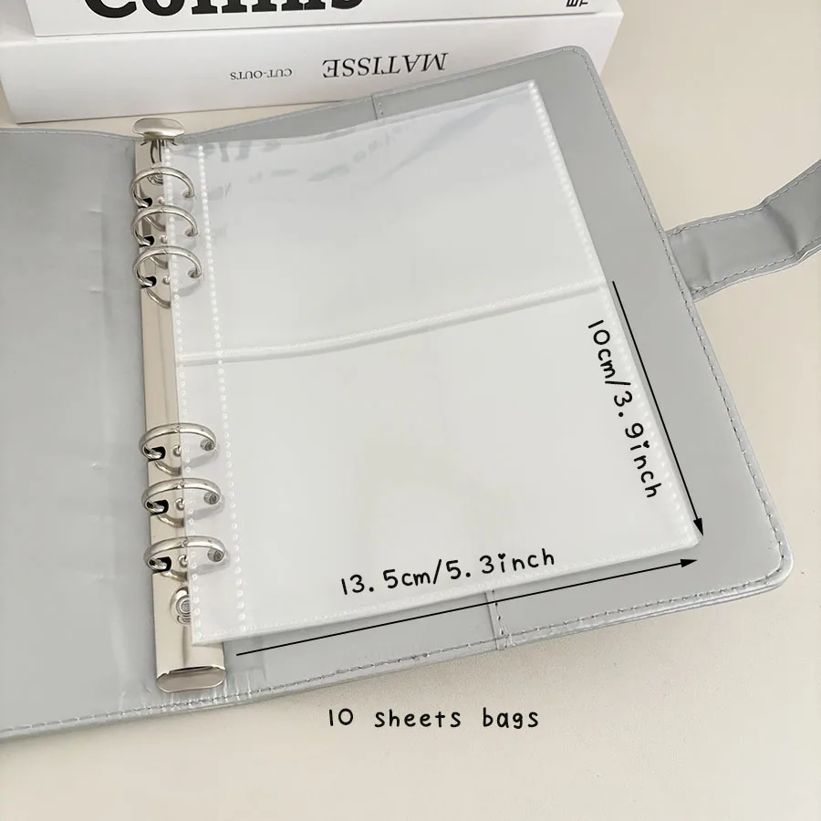 SKYSONIC PU-Leder Silber A5 Kpop Fotokarten Sammeln Sie Binder Idol Fotokartenbuch Idol Aufbewahrungsalbum Briefpapier – Detail 8