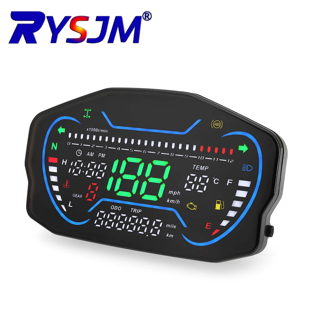 

12000RPM NEW Speedometer RPM Motorcycle Meter GPS Speed Meter Digital Odometer Electric Injection Tablero Digital Moto