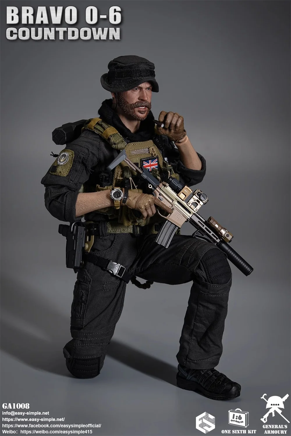 In Stock 1/6 EASY&SIMPLE ES GA1008 Man Call Guy British Soldier Sniper Duty Full Set Movable Acton Figure Gift For Fans