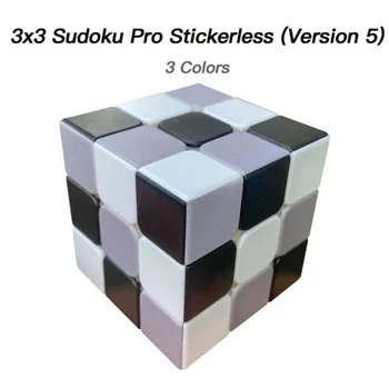 New 3x3 Sudoku Cube Calvin Puzzle Stickerless (Version 5) 3 Colors Children's Educational Toys Games & Puzzles Toys for Children