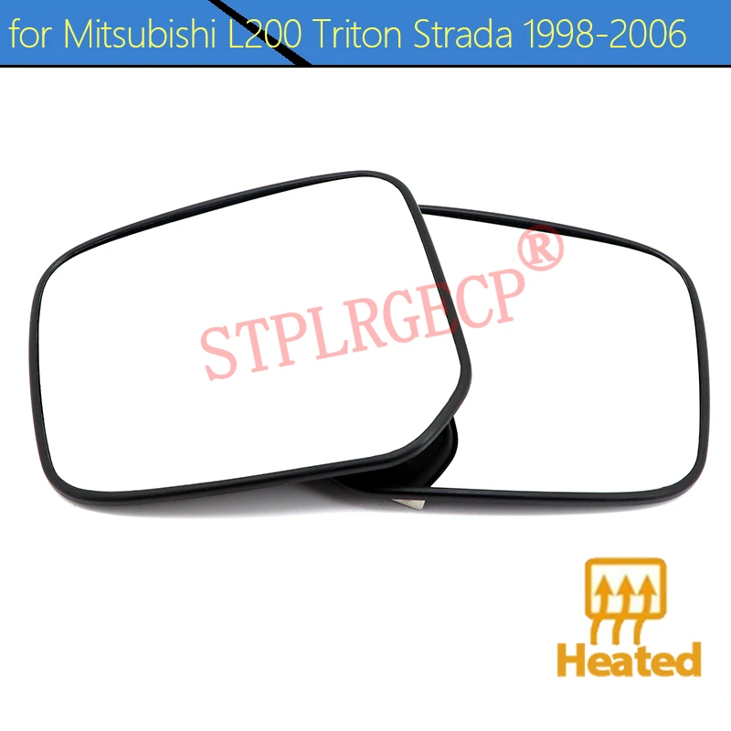 Driver or Passenger Rearview Side Mirror Lens Door Wing Mirrors Glass for Mitsubishi L200 Triton Strada MK K74 1998-2006