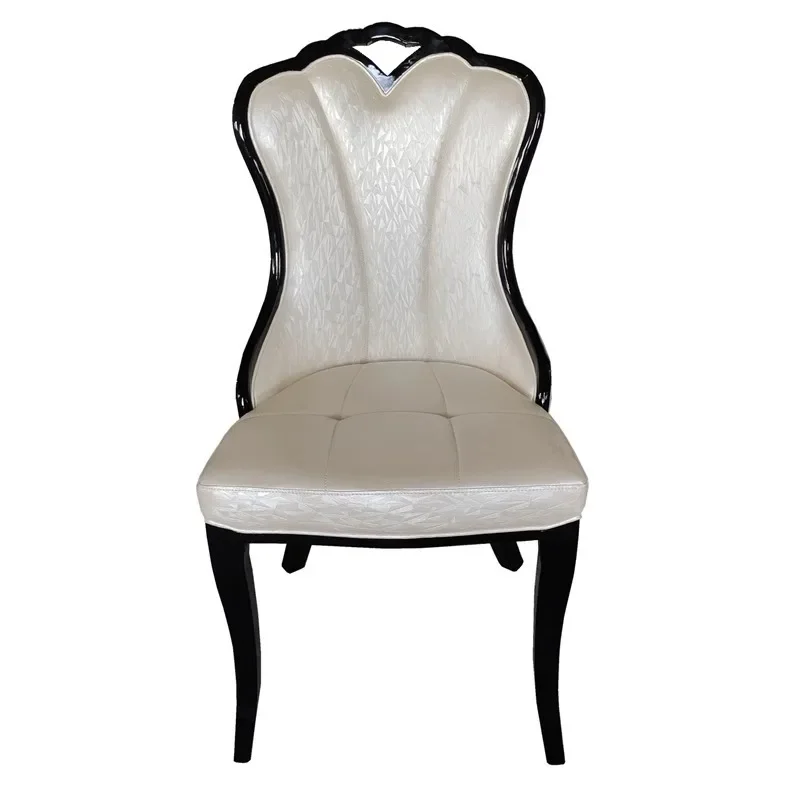 

Soft Bag Backrest Dining Chair Home Hotel Box Restaurant Chair Leather P