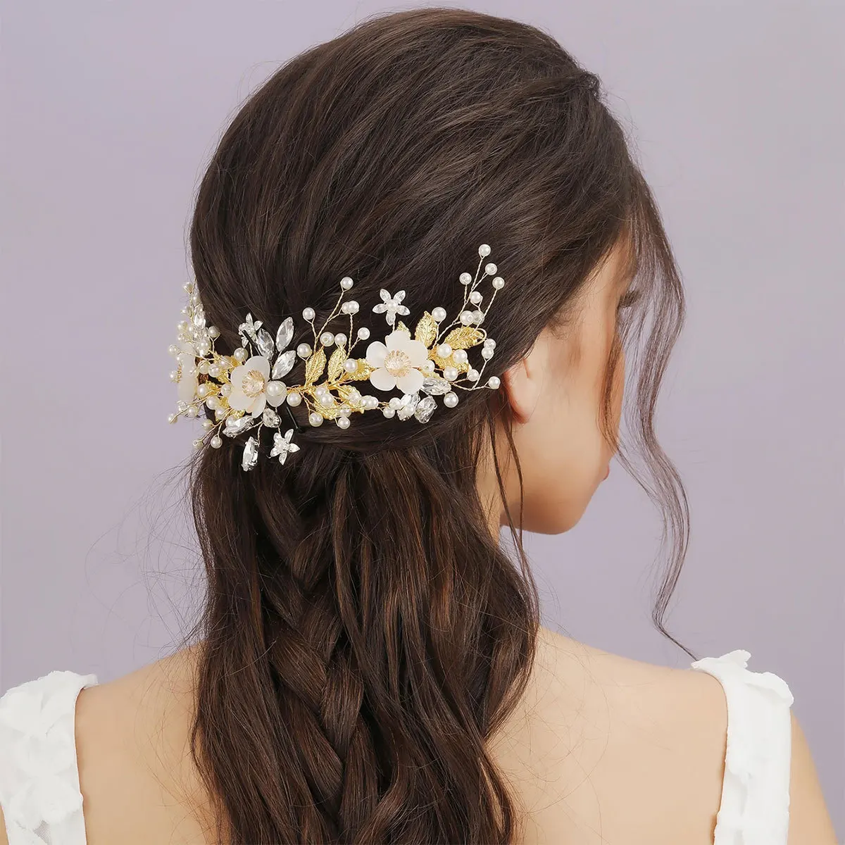 

Роскошные свадебные повязки на голову ручной работы, свадебные аксессуары для волос, вечерние головные уборы для невесты, шпилька, украшения на голову, модные украшения, подарок