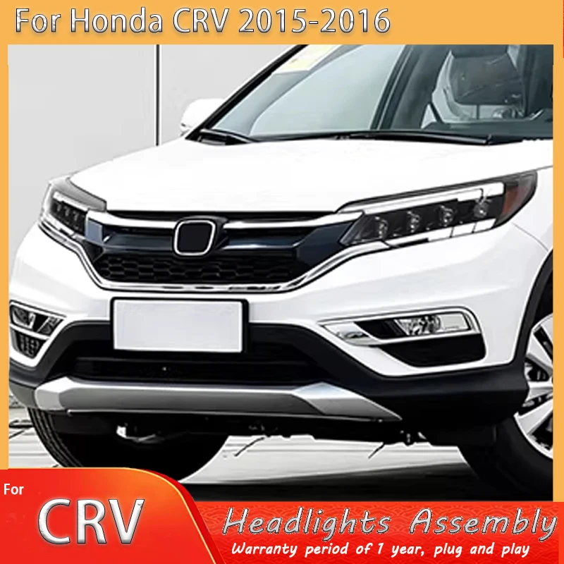 Headlights For 2015-2016 Honda CRV Automobile Assembly Retrofitted Upgrade With LED DRL Streaming Turn Signals Lens Front Lamps