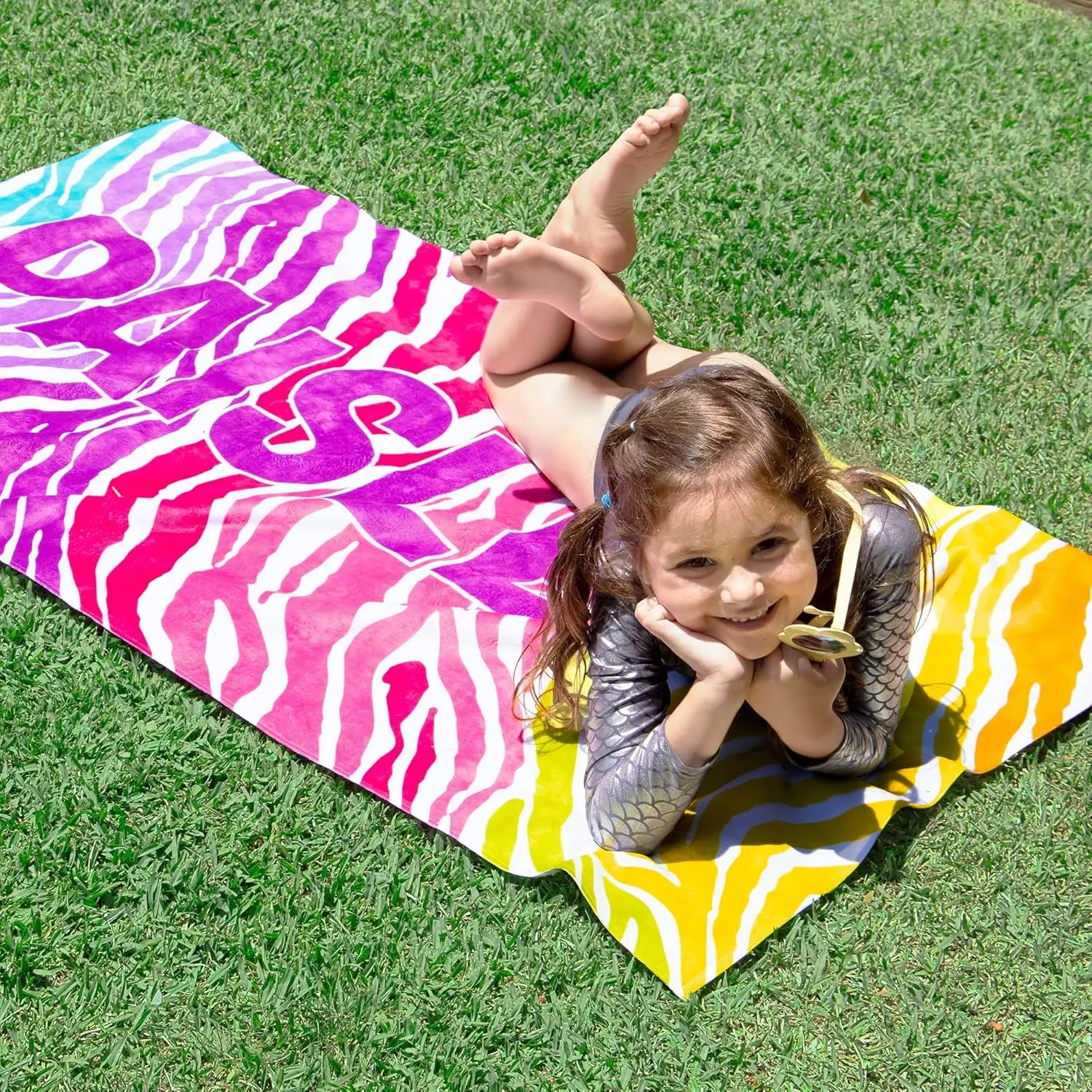 Let's Make Memories Personalized Beach Towel - Vacation Gear - for Beach, Pool, Camp, Vacation - Customize with Name