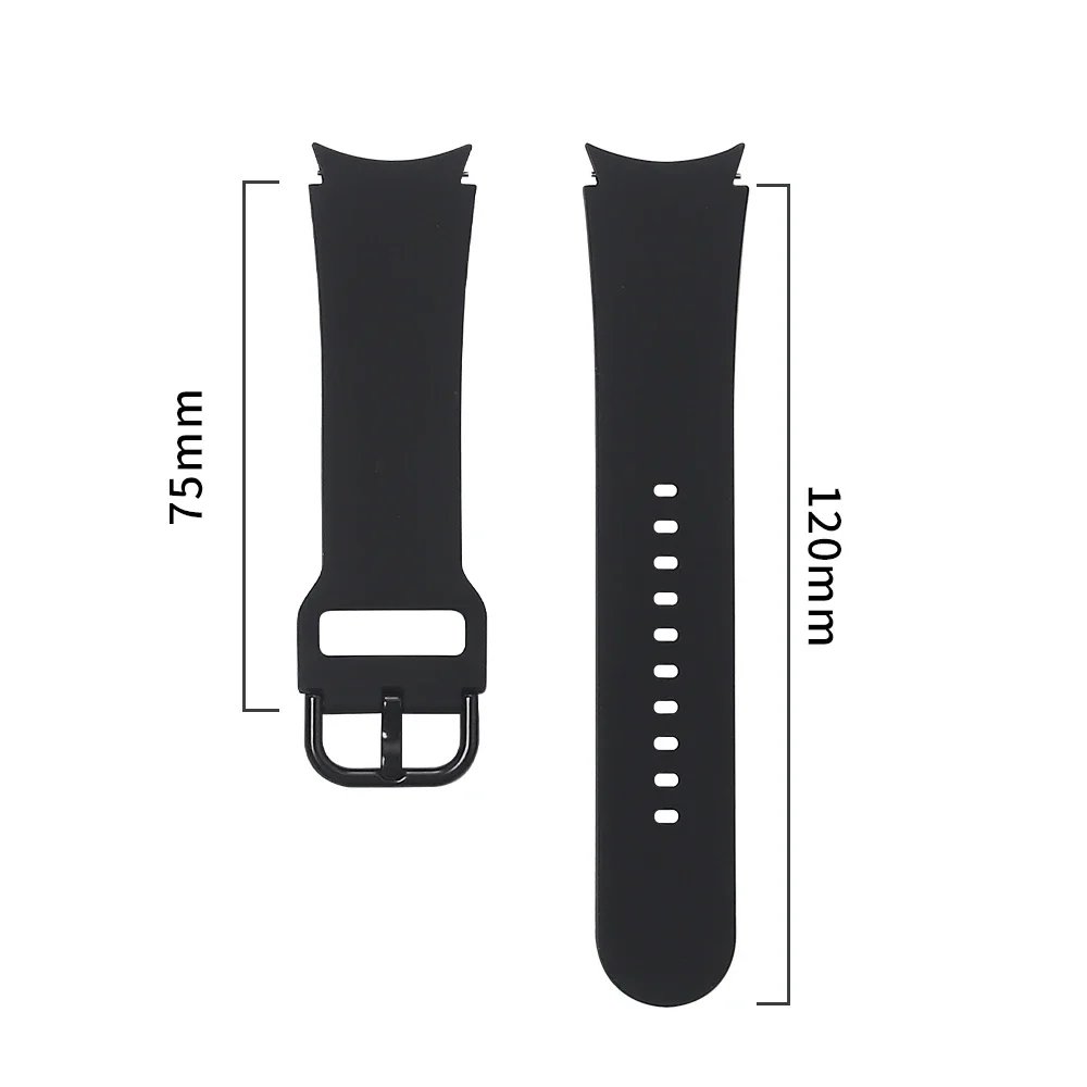 حزام سيليكون لساعة سامسونج جالاكسي ، سوار بدون فجوة ، فرقة كلاسيكية ، 20 ، 7 ، 6 ، 5 ، 4 ، 5 برو ، 4 ، 40 ، 44 ، 47 ، مسؤول