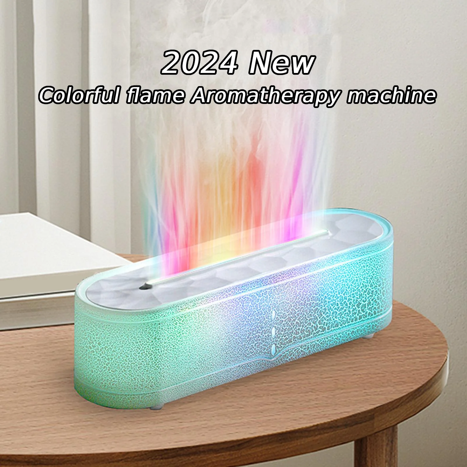 

2024 Colorful Flame Aromatherapy machine Essential Oil Diffusers Humidifier Gifts 260ml for Sleeping Gym Living Room