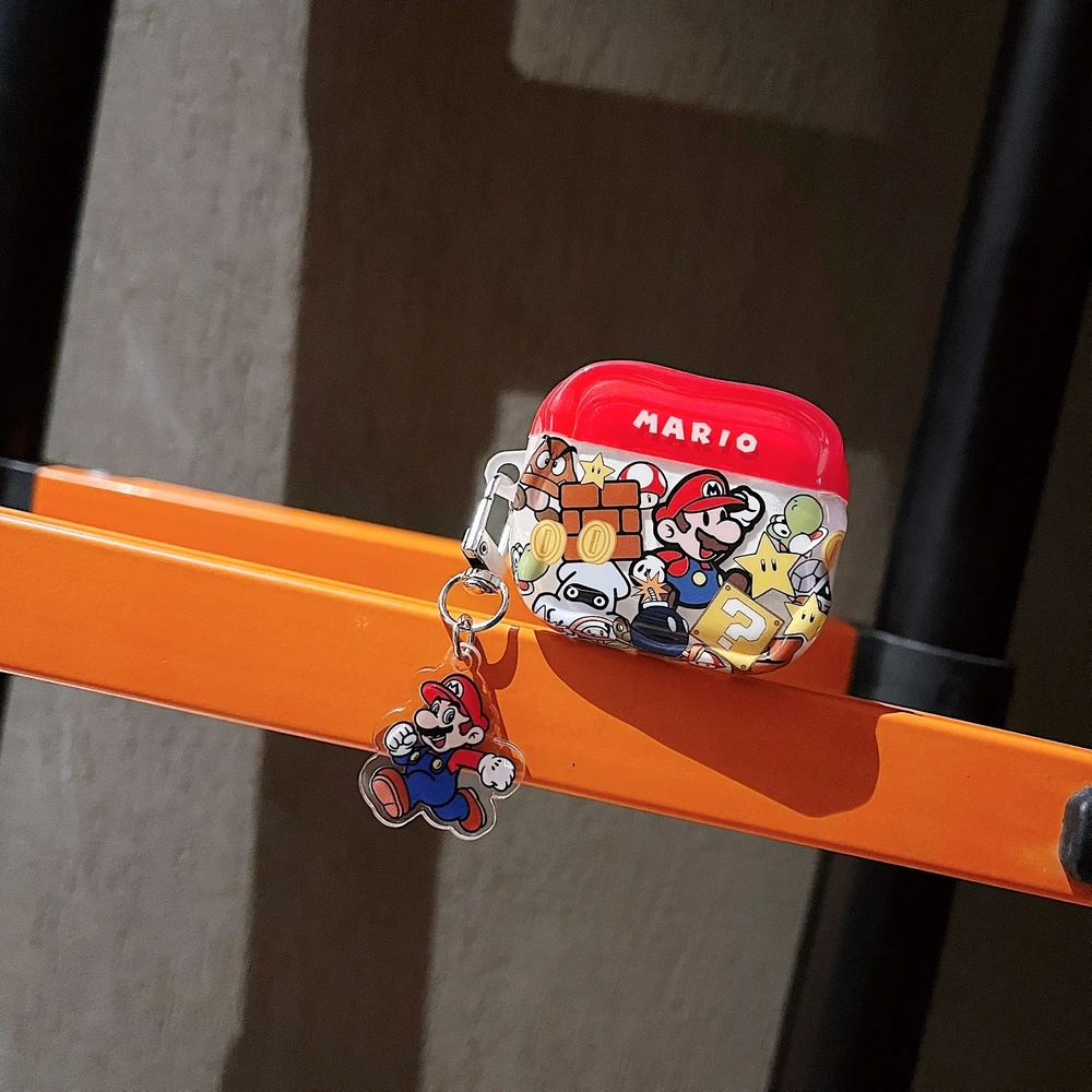 かわいいカートゥーンデザインの「スーパーマリオブラザーズ」イ - Headphone Case Hard のレビューと価格