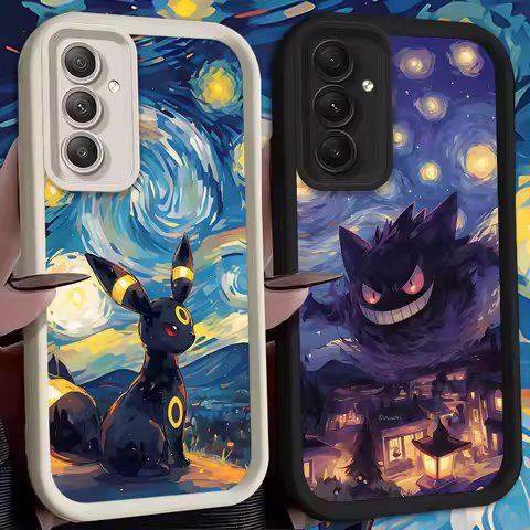 Case for Samsung Galaxy A55 A35 A25 A15 A05 A05S 5G A24 A13 A23 A12 A22 A32 A52 A52S A71 A72 A51 4G Oil Painting P-Pokemon Cover