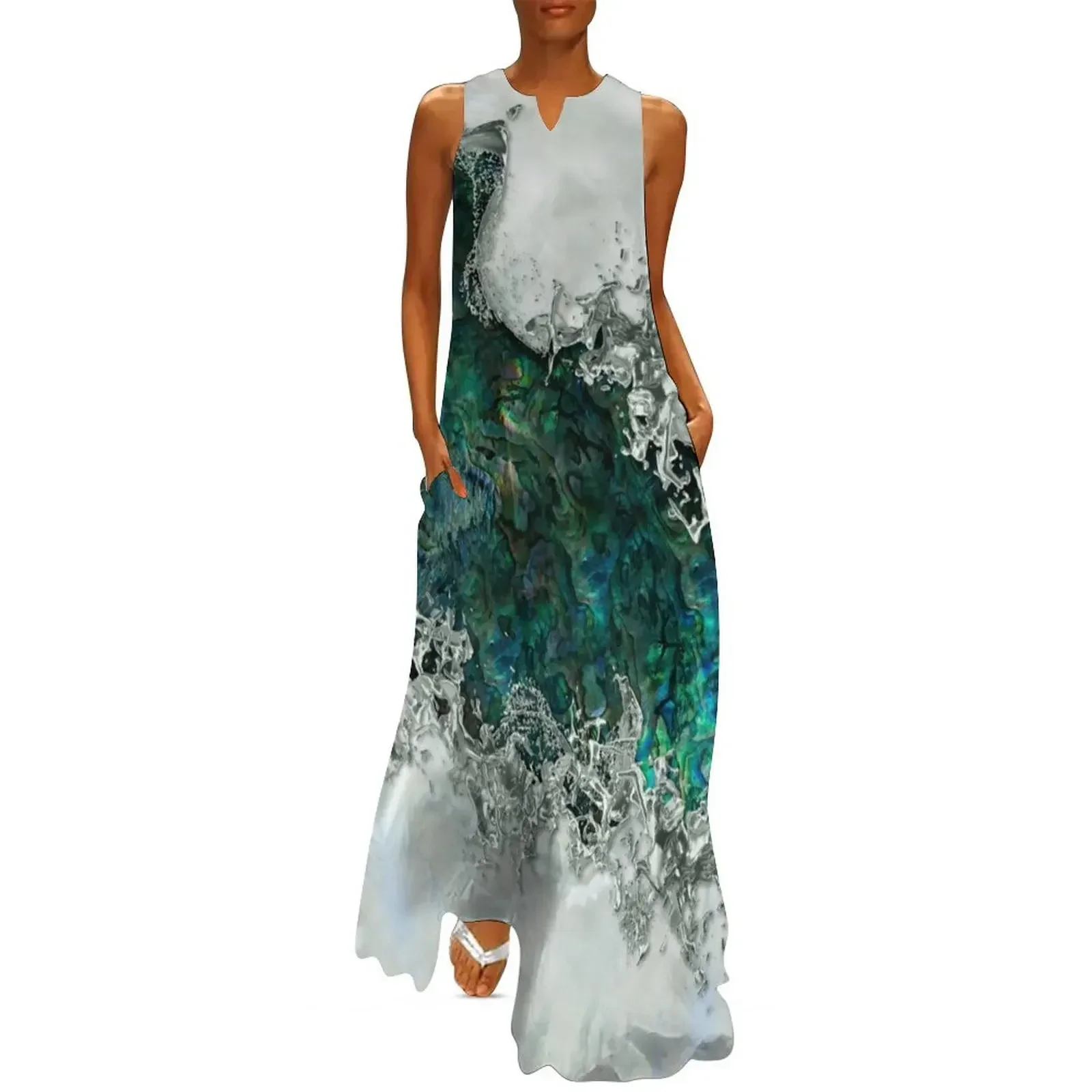

Abalone Shell Pearl and Silver 1 Long Dress clothes for woman Woman clothing evening dress women Dress