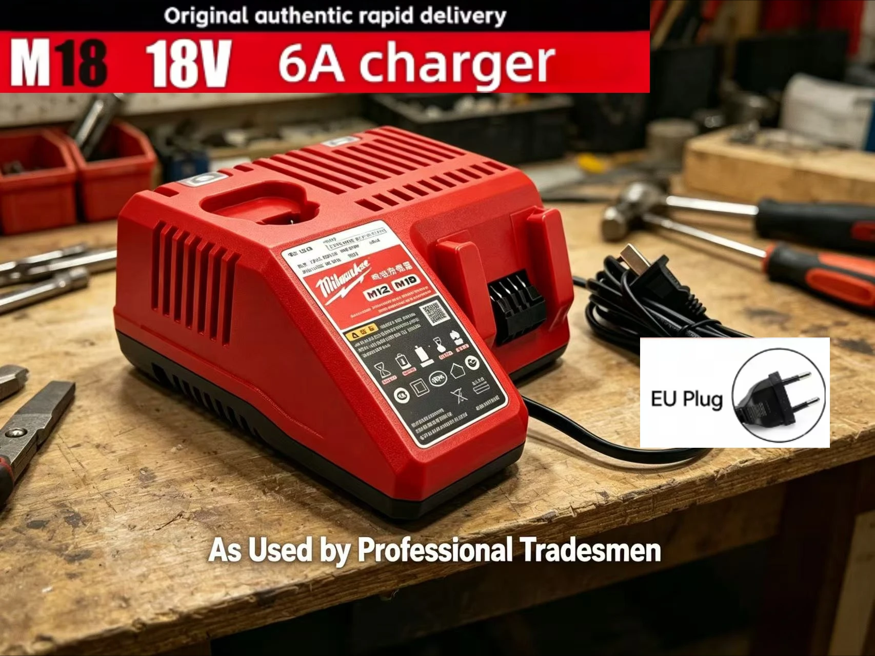 

Milwaukee M12 M18 Charger Multi Safety Protection Prevents Overcharge Short Circuit and High Temperature
