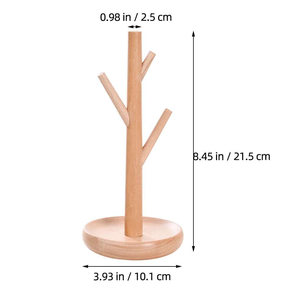 1 قطعة حامل مجوهرات الخشب شجرة شكل أقراط حامل مجوهرات المنظم قلادة عرض للمنزل متجر مكافحة الأعلى التخزين #2