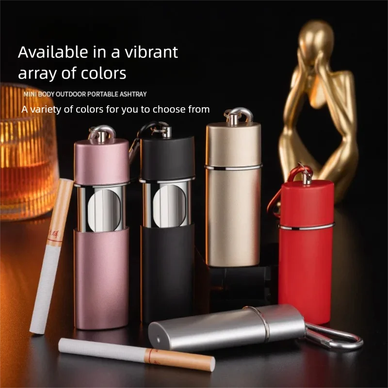 YF838 Metal Creative Drawer Ashtray - Mini Portable Keychain Outdoor Carry