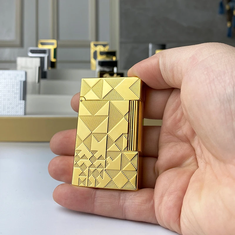 

New commemorative edition single and double flame luxury lighter Ping Sound natural paint cigarette smoking butane lighter 18122