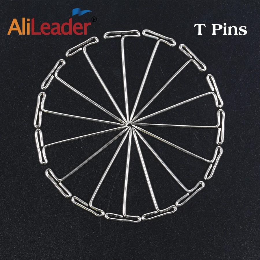 

AliLeader T Shape Needle Wig T Pins Needles for Wig Hold on Canvas Block Head Wig Toupee Making Hair Weaving Tools