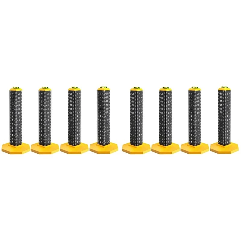 T19C Stick Wall Lay Floor Tiles Tool Ceiling Leveling Ruler Light Steel Artifact Horizontal Bubble Leveling Ruler 8 Pcs