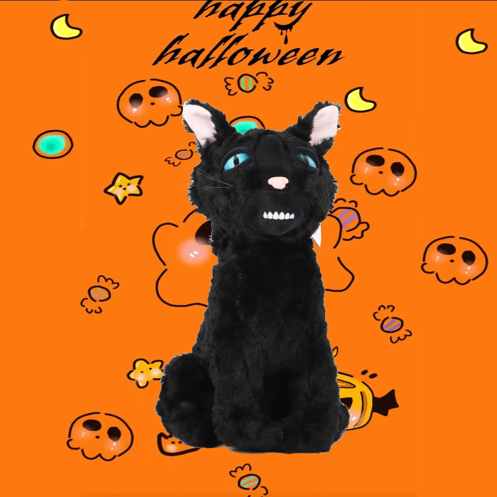 35cm kawaii Halloween Plüsch Katze Anime Plüschtiere schwarze Katze hochwertige voll gefüllte Plüsch tier Geburtstag Halloween Geschenk