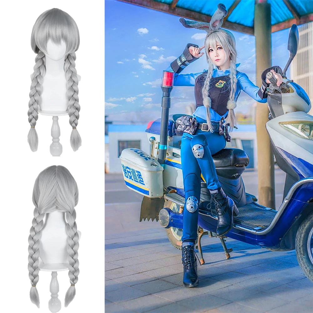 أنيمي زوتوبيا 2: جودي ونيك تأثيري الضفائر الشعر الاصطناعية مناسبة للحزب اليومي لعب الأدوار ارتفاع درجة الحرارة الحرير الباروكات #2