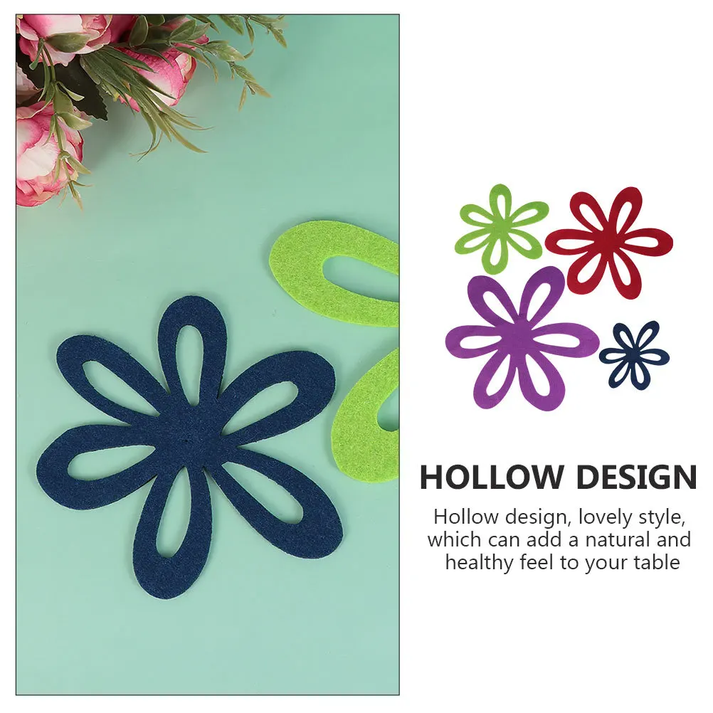 4 قطعة الحصير وعاء منحوتة شكل زهرة جوفاء مقاومة للحرارة عموم حماة طاولة طعام حماة منصات عزل المطبخ #1